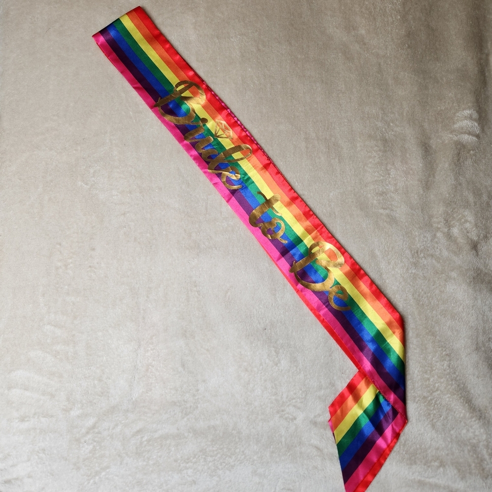 Bride To Be Bachelorette Party Rainbow Sash